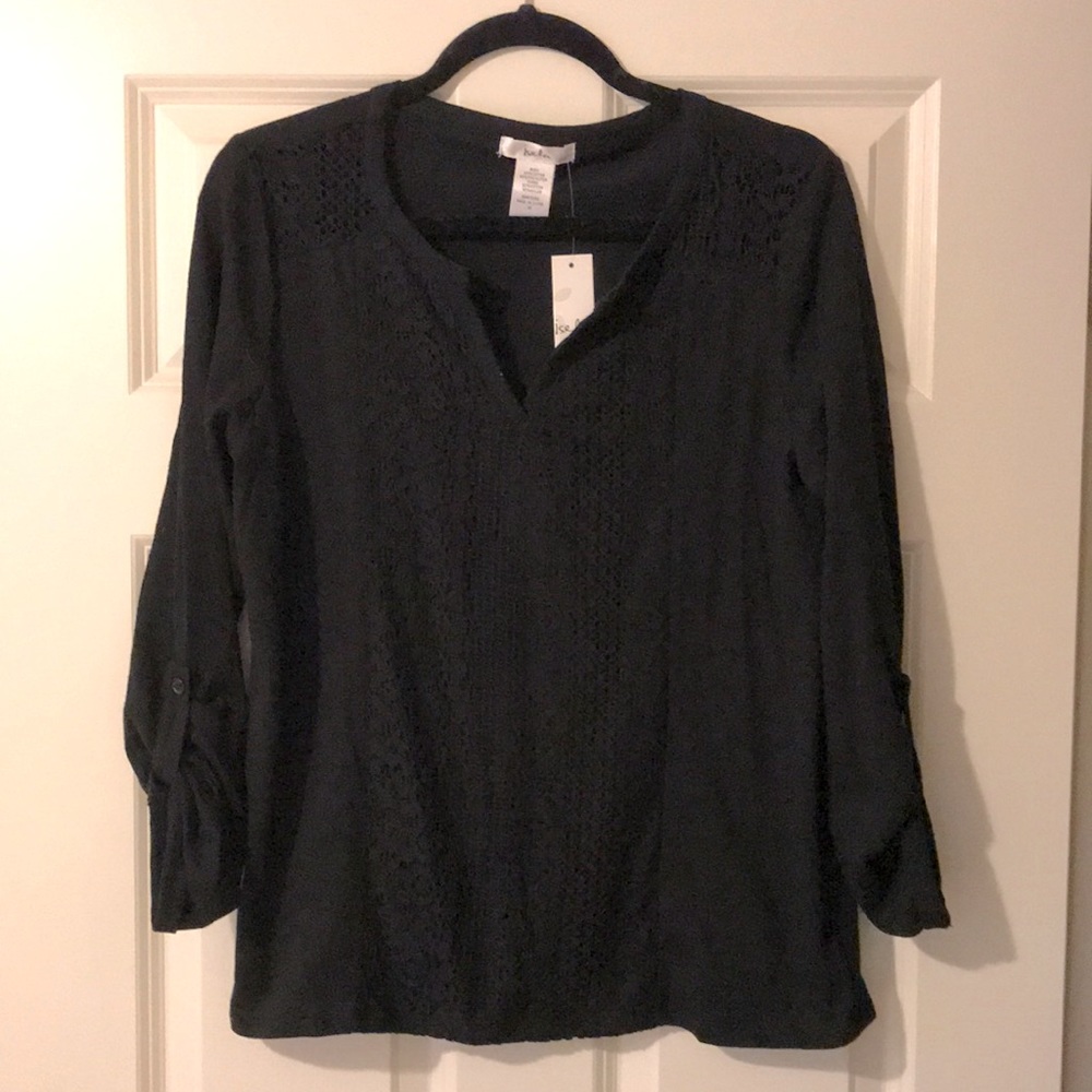 Isela black tunic